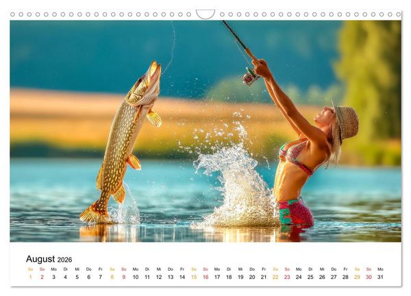 Produktbild: Hei&szlig; auf Hecht (Wandkalender 2026 DIN A3 quer), CALVENDO Monatskalender