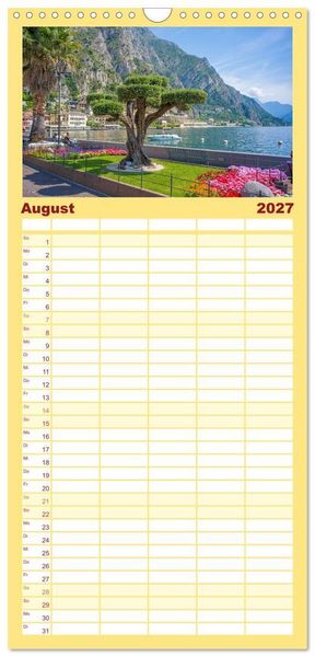 Produktbild: Familienplaner 2027 - Limone sul Garda - Traumhaftes St&auml;dtchen am Gardasee mit 5 Spalten (Wandkalender, 21 x 45 cm) CALVENDO