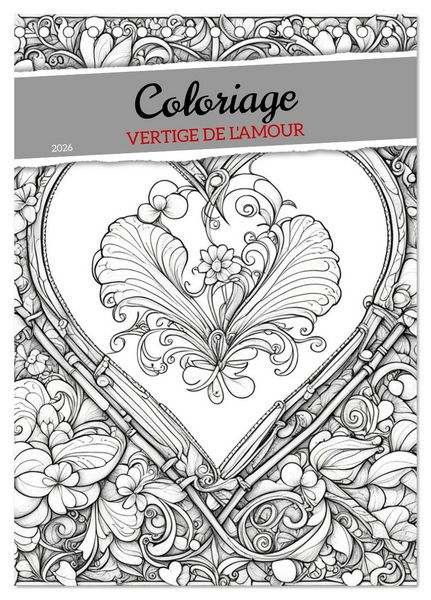 Coloriage (Calendrier de bureau 2026 DIN A5 horizontal), CALVENDO calendrier mensuel