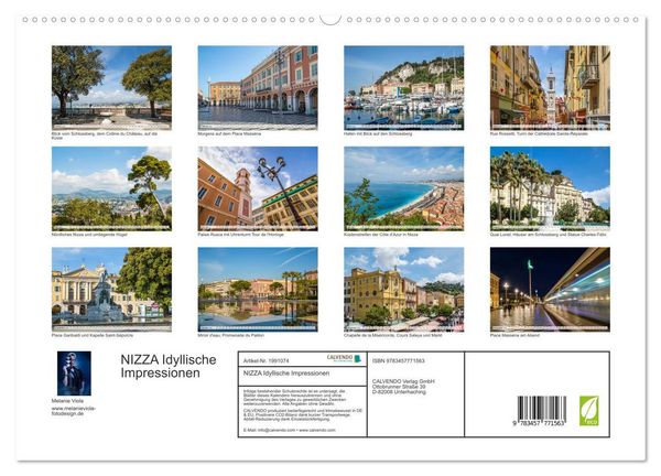 Produktbild: NIZZA Idyllische Impressionen (hochwertiger Premium Wandkalender 2026 DIN A2 quer), Kunstdruck in Hochglanz