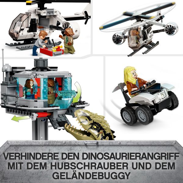 LEGO® Jurassic World: Giganotosaurus & Therizinosaurus Angriff (76949); Bauset; spannendes Spielzeug für Kinder ab 9 Jahren (658 Teile)