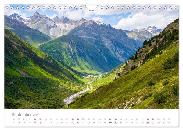 Produktbild: Die Alpen - Wandern durch die sch&ouml;nste Bergregion Europas. (Wandkalender 2026 DIN A4 quer), CALVENDO Monatskalender