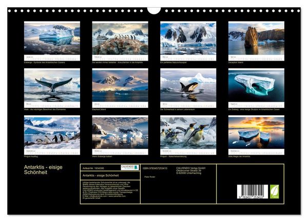 Produktbild: Antarktis - eisige Sch&ouml;nheit (Wandkalender 2026 DIN A3 quer), CALVENDO Monatskalender