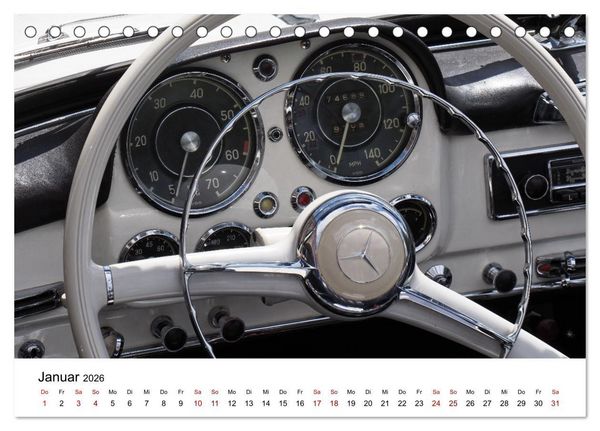 Produktbild: Klassische Armaturenbretter (Tischkalender 2026 DIN A5 quer), CALVENDO Monatskalender