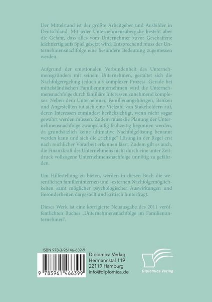 Produktbild: Nachfolge im Familienunternehmen: Besonderheiten und Herausforderungen