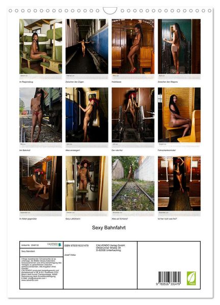 Produktbild: Sexy Bahnfahrt (Wandkalender 2026 DIN A3 hoch), CALVENDO Monatskalender