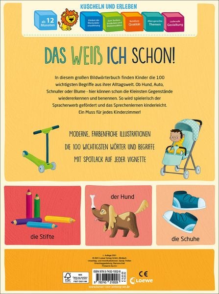 Produktbild: 100 erste W&ouml;rter, die mein Kind wissen muss
