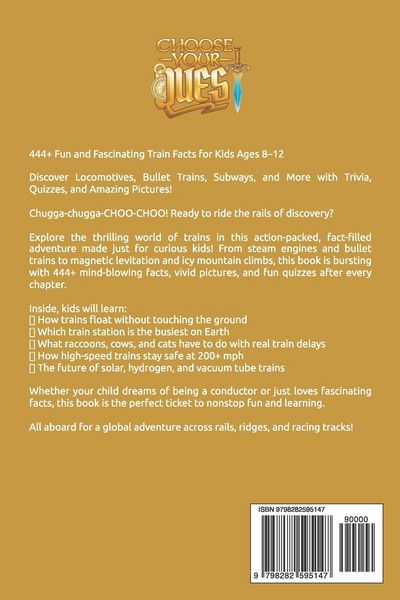 Produktbild: 444+ Fun and Fascinating Train Facts for Kids Ages 8-12