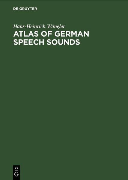 Produktbild: Atlas of German Speech Sounds