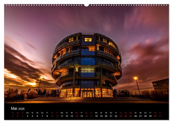 Produktbild: Hannover bei Nacht 2026 (hochwertiger Premium Wandkalender 2026 DIN A2 quer), Kunstdruck in Hochglanz