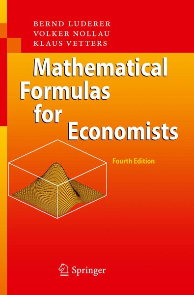 Produktbild: Mathematical Formulas for Economists