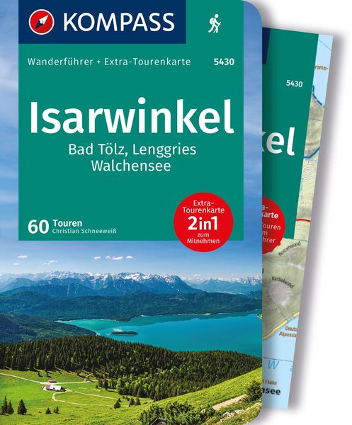 KOMPASS Wanderführer Isarwinkel, Bad Tölz, Lenggries, Walchensee, 60 Touren mit Extra-Tourenkarte, Taschenbuch von Christian Schneeweiss,