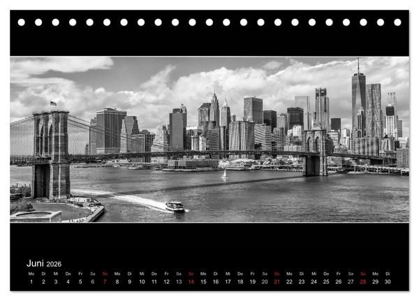 Produktbild: NEW YORK CITY H&ouml;hepunkte im Panoramaformat (Tischkalender 2026 DIN A5 quer), CALVENDO Monatskalender