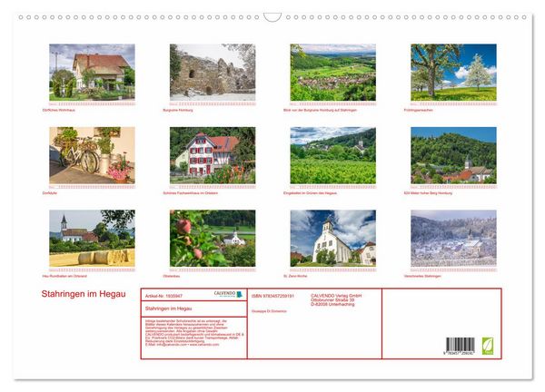 Produktbild: Stahringen im Hegau (Wandkalender 2026 DIN A2 quer), CALVENDO Monatskalender