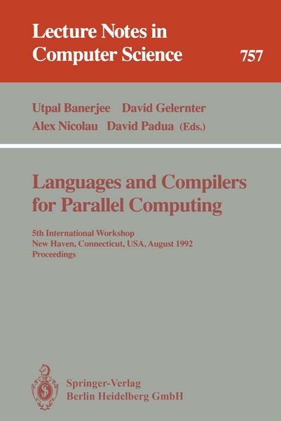 Produktbild: Languages and Compilers for Parallel Computing