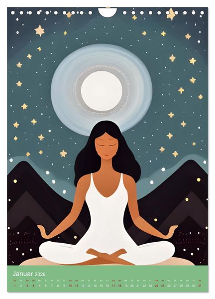 Produktbild: Meditation verbindet (Wandkalender 2026 DIN A4 hoch), CALVENDO Monatskalender