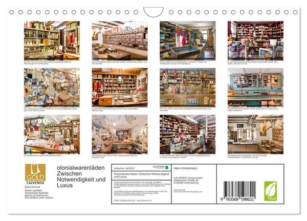 Produktbild: Kolonialwarenl&auml;den Zwischen Notwendigkeit und Luxus (Wandkalender 2027 DIN A4 quer), CALVENDO Monatskalender