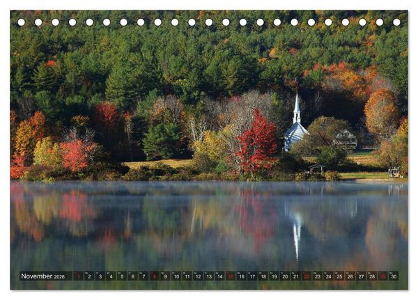 Produktbild: Neuengland - Von Rhode Island bis Maine (Tischkalender 2026 DIN A5 quer), CALVENDO Monatskalender