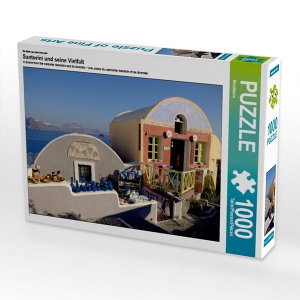 Produktbild: CALVENDO Puzzle Ein Motiv aus dem Kalender Santorini und seine Vielfalt | 1000 Teile Lege-Gr&ouml;&szlig;e 64x48cm Foto-Puzzle f&uuml;r gl&uuml;ckliche Stunden