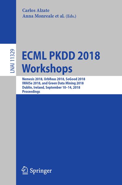 Produktbild: ECML PKDD 2018 Workshops