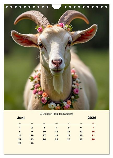 Produktbild: Blumenbekr&auml;nzte Haustiere zu ihrem Feiertag (Wandkalender 2026 DIN A4 hoch), CALVENDO Monatskalender