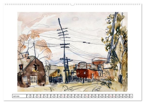 Produktbild: Arthur Dove - Abstrakte Impressionen (hochwertiger Premium Wandkalender 2026 DIN A2 quer), Kunstdruck in Hochglanz