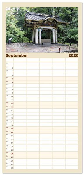Produktbild: Familienplaner 2026 - Japan - Impressionen aus dem Land der aufgehenden Sonne mit 5 Spalten (Wandkalender, 21 x 45 cm) CALVENDO