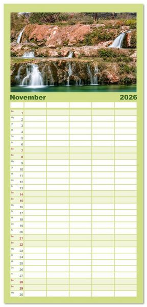 Produktbild: Familienplaner 2026 - OMAN - Orientperle mit 5 Spalten (Wandkalender, 21 x 45 cm) CALVENDO