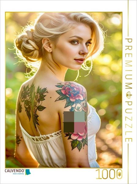 CALVENDO Puzzle Ein Motiv aus dem Kalender Tattoo Beautys | 1000 Teile Lege-Größe 64x48cm Foto-Puzzle für glückliche Stunden