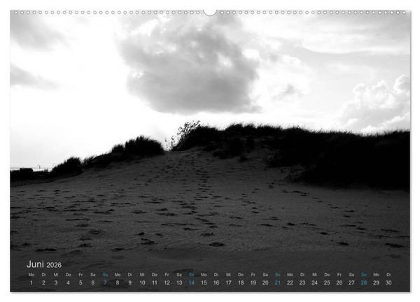Produktbild: Seest&uuml;cke. Schwarzwei&szlig;e Nordseeimpressionen 2026 (Wandkalender 2026 DIN A2 quer), CALVENDO Monatskalender