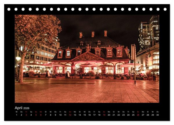 Produktbild: Frankfurt bei Nacht 2026 (Tischkalender 2026 DIN A5 quer), CALVENDO Monatskalender