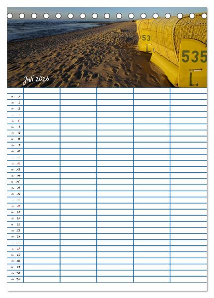 Produktbild: Meer Zeit f&uuml;r uns! (Tischkalender 2026 DIN A5 hoch), CALVENDO Monatskalender
