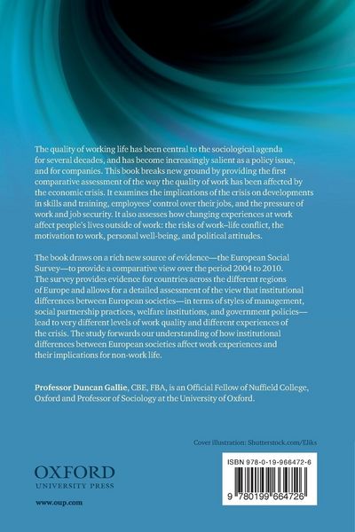 Produktbild: Economic Crisis, Quality of Work, and Social Integration