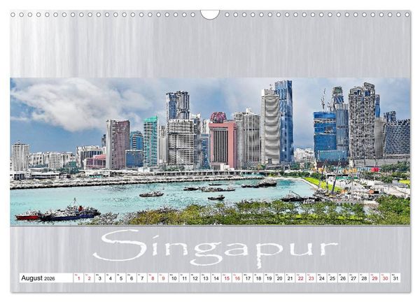 Produktbild: Singapur - Panoramablick (Wandkalender 2026 DIN A3 quer), CALVENDO Monatskalender