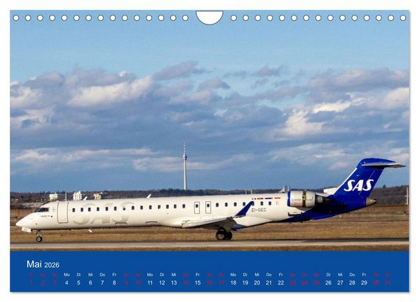 Produktbild: Besondere Flugzeuge am Flughafen Stuttgart (Wandkalender 2026 DIN A4 quer), CALVENDO Monatskalender
