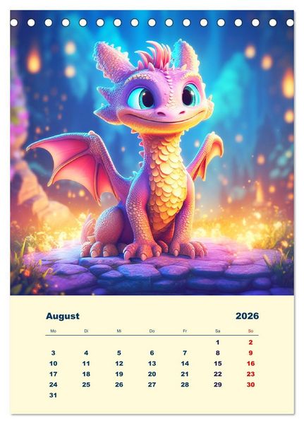 Produktbild: Zauberland. Bunte Fabelwesen und M&auml;rchengestalten (Tischkalender 2026 DIN A5 hoch), CALVENDO Monatskalender