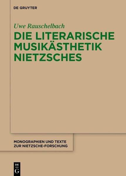 Produktbild: Die literarische Musik&auml;sthetik Nietzsches