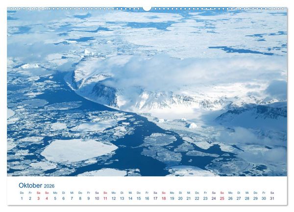 Produktbild: Polarflug Kurs Nordpol (Wandkalender 2026 DIN A2 quer), CALVENDO Monatskalender