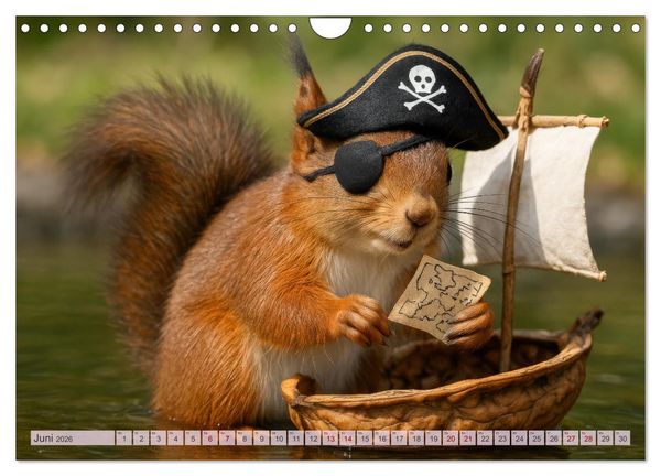 Produktbild: Die geheime Welt der Eichh&ouml;rnchen (Wandkalender 2026 DIN A4 quer), CALVENDO Monatskalender