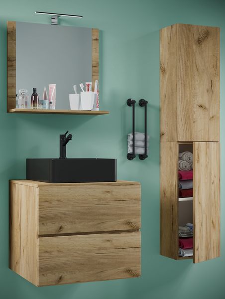 Produktbild: 4-tlg Waschtisch Badm&ouml;bel Lendas 60 cm L Schublade