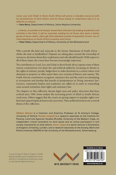 Produktbild: Land, Law and Chiefs in Rural South Africa