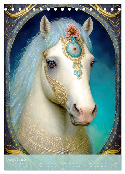Produktbild: Tiere im Tarot Stil (Tischkalender 2026 DIN A5 hoch), CALVENDO Monatskalender