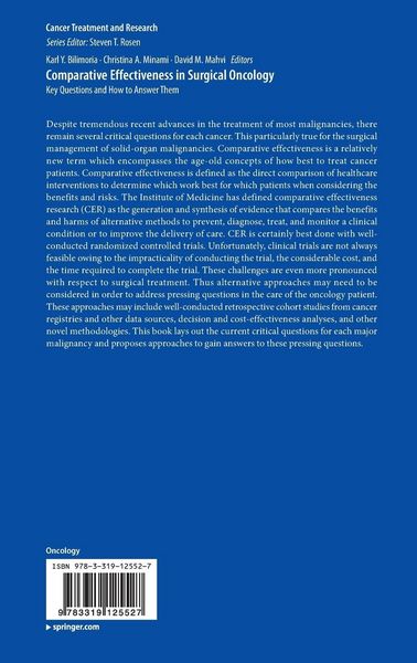 Produktbild: Comparative Effectiveness in Surgical Oncology