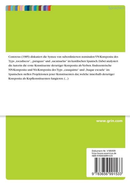 Produktbild: Exozentrische VN-Komposita im kastilischen Spanisch