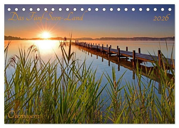 Produktbild: Das F&uuml;nf-Seen-Land Oberbayern (Tischkalender 2026 DIN A5 quer), CALVENDO Monatskalender