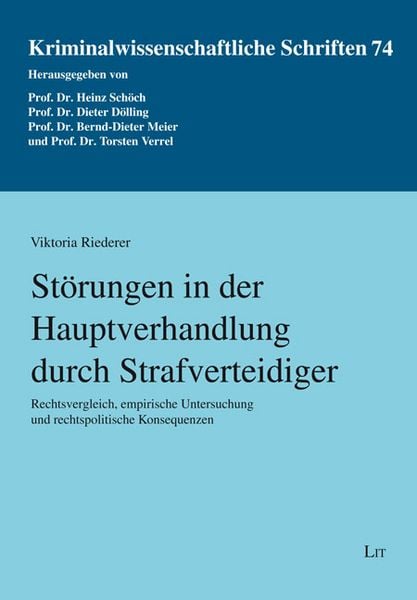 Produktbild: St&ouml;rungen in der Hauptverhandlung durch Strafverteidiger