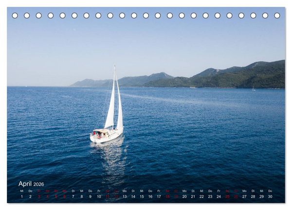 Produktbild: Segeln in Kroatien (Tischkalender 2026 DIN A5 quer), CALVENDO Monatskalender