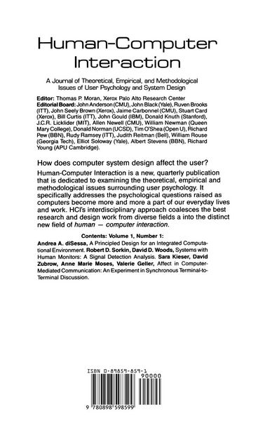 Produktbild: The Psychology of Human-Computer Interaction