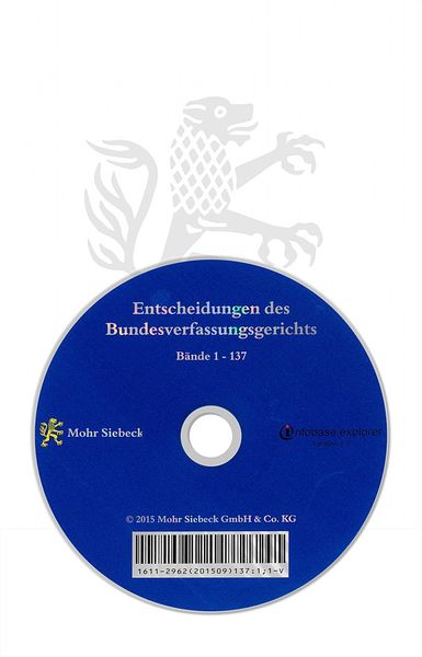 Produktbild: Entscheidungen des Bundesverfassungsgerichts (BVerfGE)