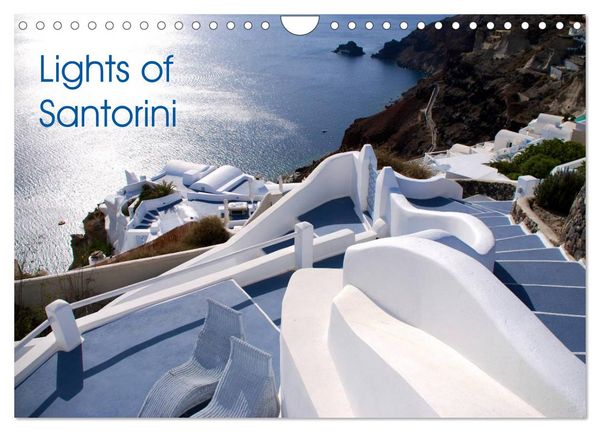 Lights of Santorini (Wall Calendar 2026 DIN A4 landscape), CALVENDO 12 Month Wall Calendar